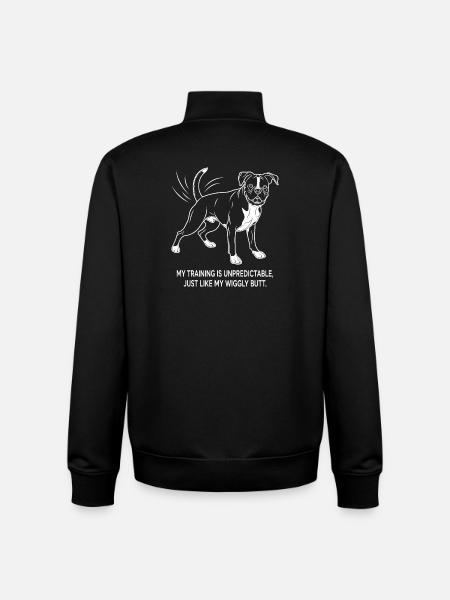 Unpredictable training and wobbly buttocks - Unisex Organic Zip Sweatshirt by Stanley/Stella - black