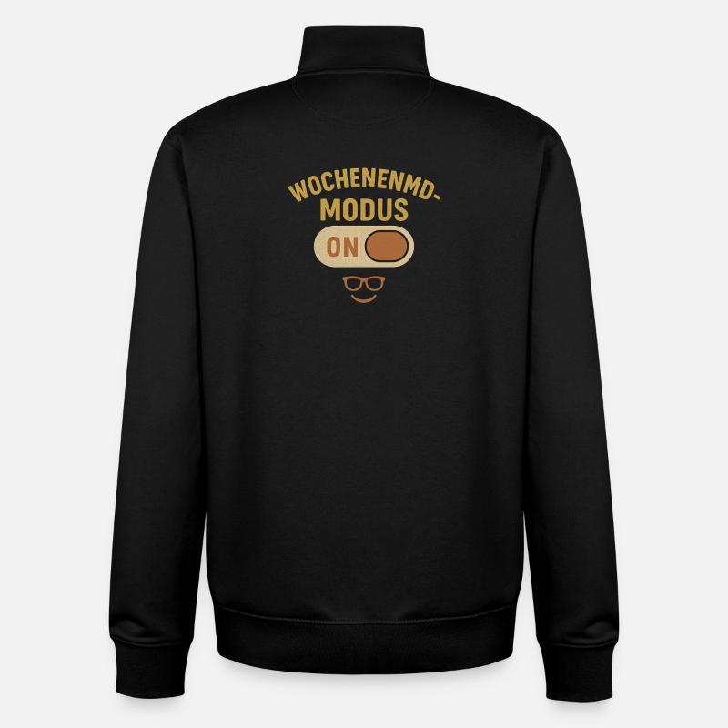 Wochennemodenswitch Humour Design - Sweat zippé unisexe en coton bio Stanley/Stella - noir