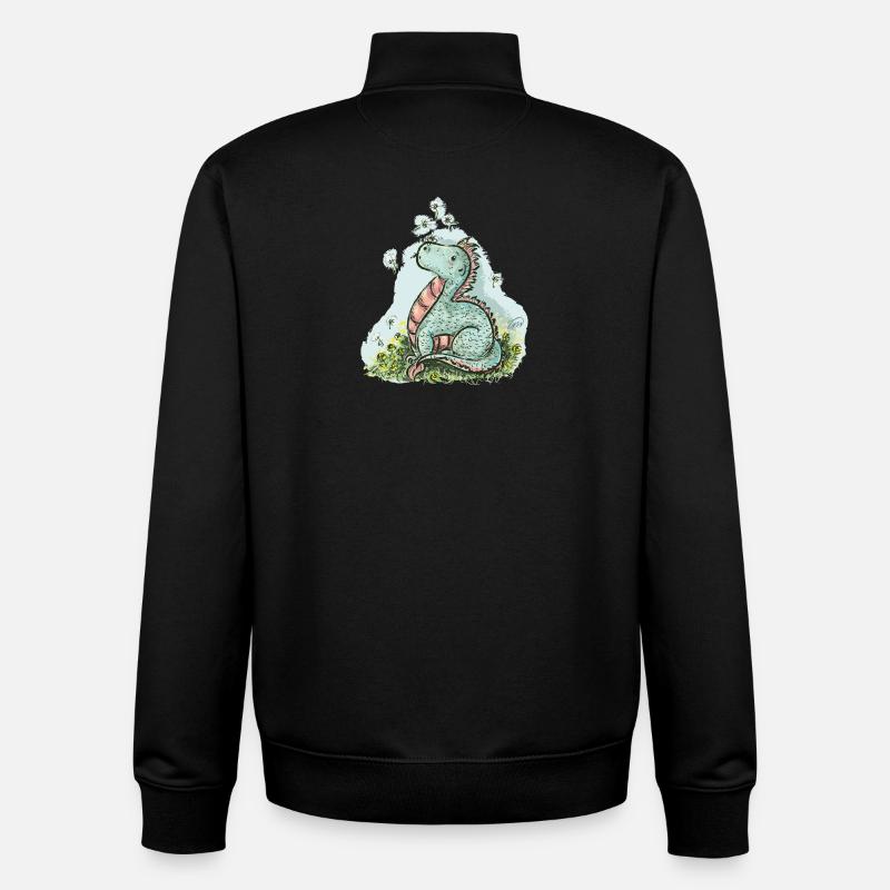 Petit Dragon Manuel - Sweat zippé unisexe en coton bio Stanley/Stella - noir