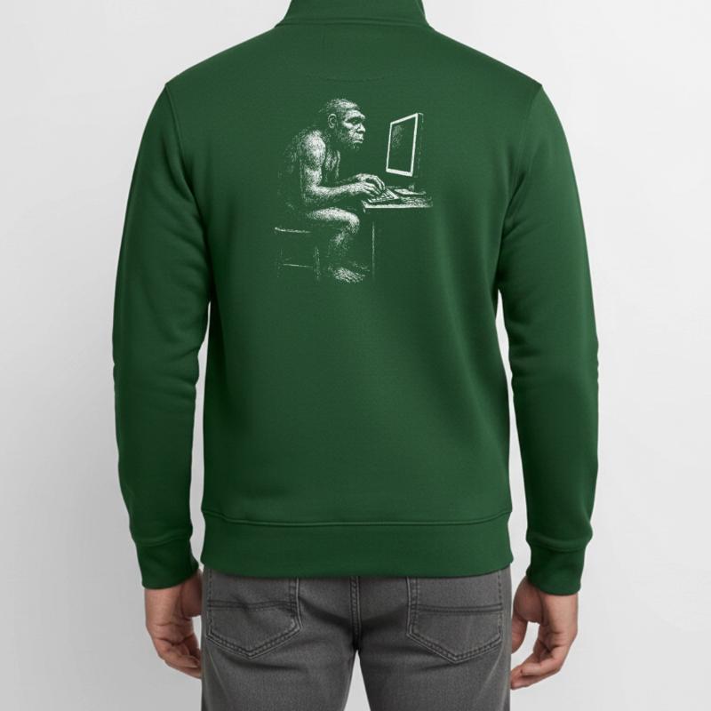 Digital Coder Homo Erectus Geschenk Unisex Organic Zip Sweatshirt von Stanley/Stella