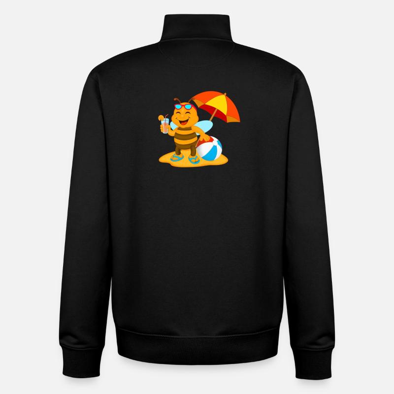 Strandbiene - Unisex Organic Zip Sweatshirt von Stanley/Stella - Schwarz