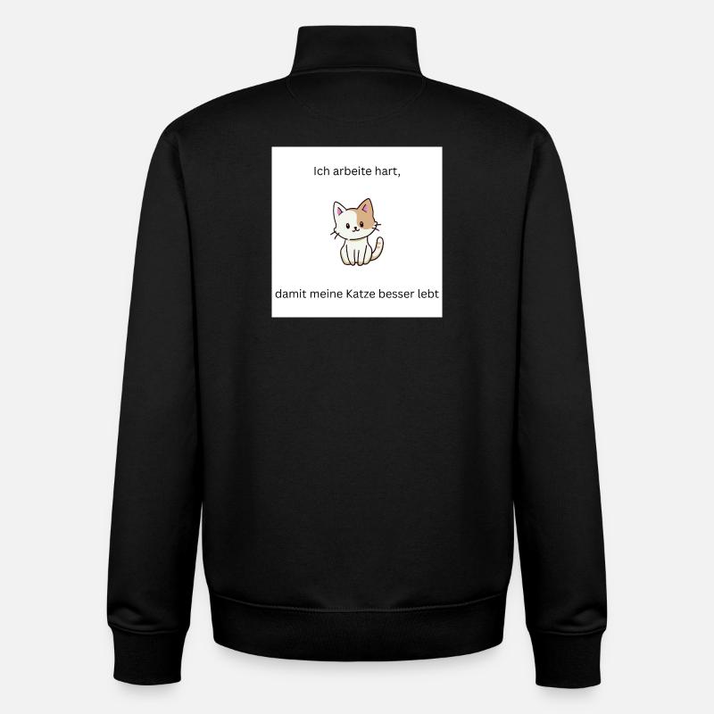 Tout pour votre chat - Sweat zippé unisexe en coton bio Stanley/Stella - noir