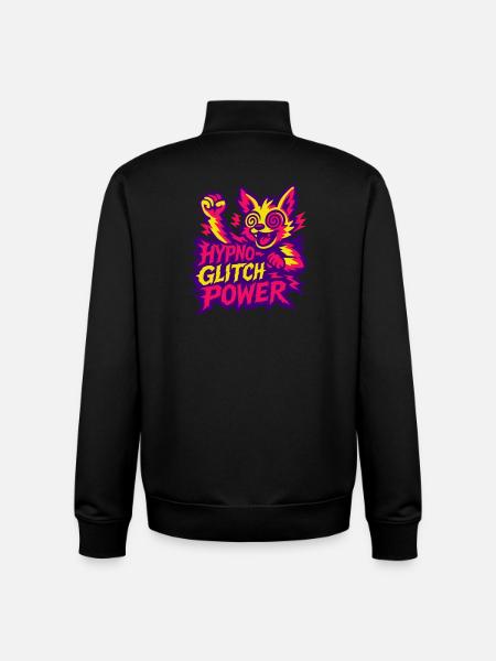 Hypno Glitch Power! - Unisex Organic Zip Sweatshirt by Stanley/Stella - black