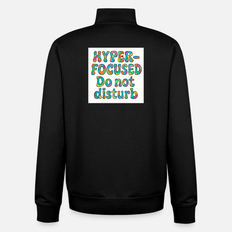 Conception hyper concentrée et sans déranger - Sweat zippé unisexe en coton bio Stanley/Stella - noir