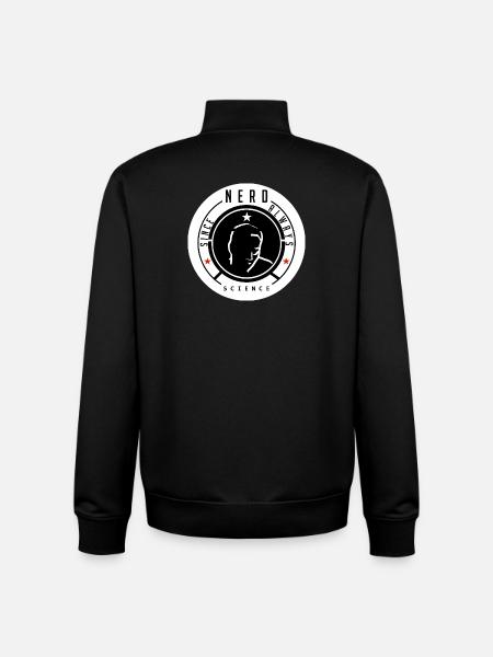 Nerd Science Logo T-Shirt - Unisex Organic Zip Sweatshirt by Stanley/Stella - black