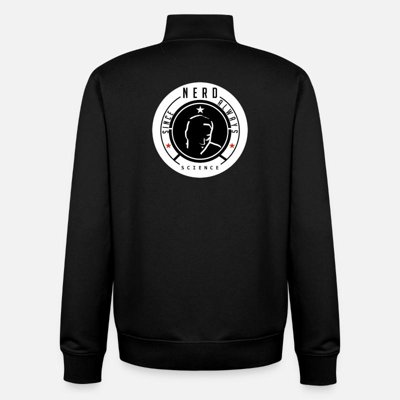 Nerd Science Logo T-Shirt - Sweat zippé unisexe en coton bio Stanley/Stella - noir