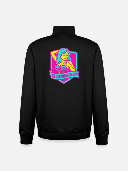 Gelsenkirchen Superstar in pink - Unisex Organic Zip Sweatshirt by Stanley/Stella - black