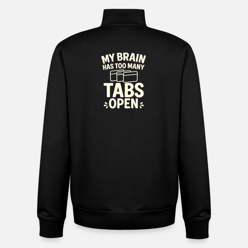 Tab Overload - Unisex Organic Zip Sweatshirt by Stanley/Stella - black