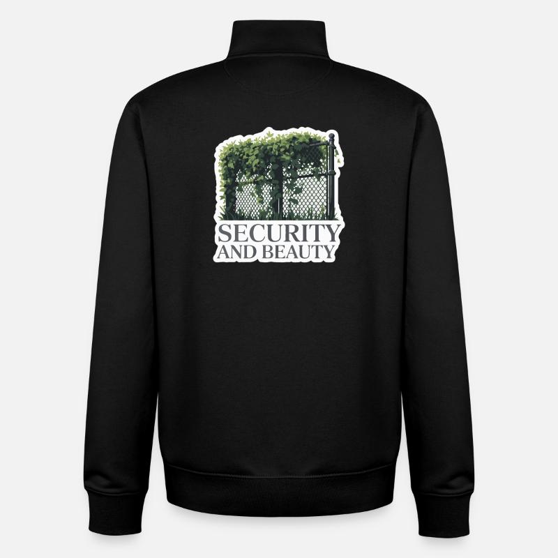 Bewachtes Gartenzaun-Design - Unisex Organic Zip Sweatshirt von Stanley/Stella - Schwarz