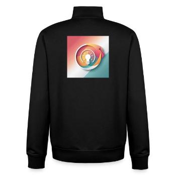 Abstract Creativity Illustration - Unisex Organic Zip Sweatshirt by Stanley/Stella - black - Back - AI Model Male 185 light (185cm)