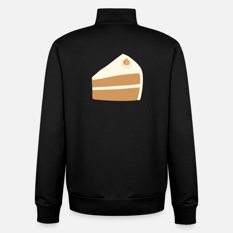Nut Cake Slice Design - Unisex Organic Zip Sweatshirt by Stanley/Stella - black