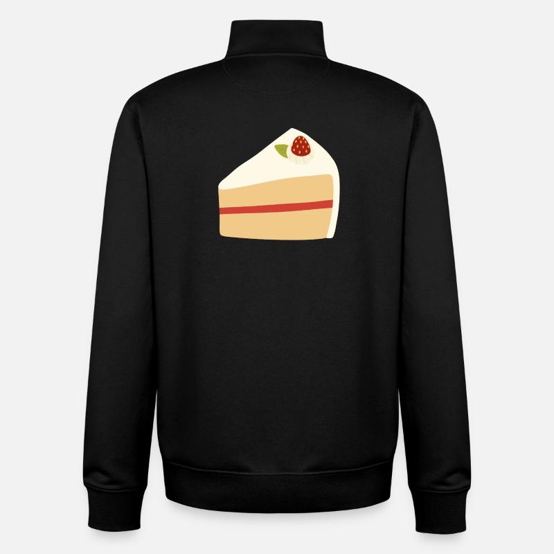 Erdbeer-Sahnetorte Illustration - Unisex Organic Zip Sweatshirt von Stanley/Stella - Schwarz