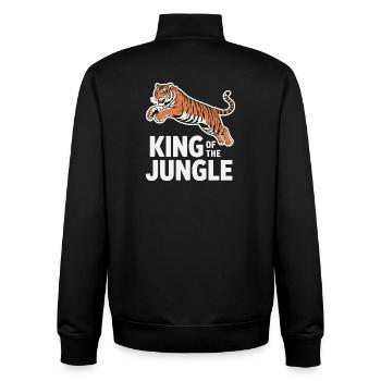 Dschungel-Königstiger-Illustration - Unisex Organic Zip Sweatshirt von Stanley/Stella - Schwarz - Hinten - AI Model Male 185 light (185cm)
