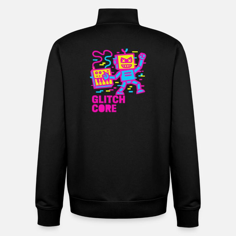 Glitchcore! - Unisex Organic Zip Sweatshirt by Stanley/Stella - black
