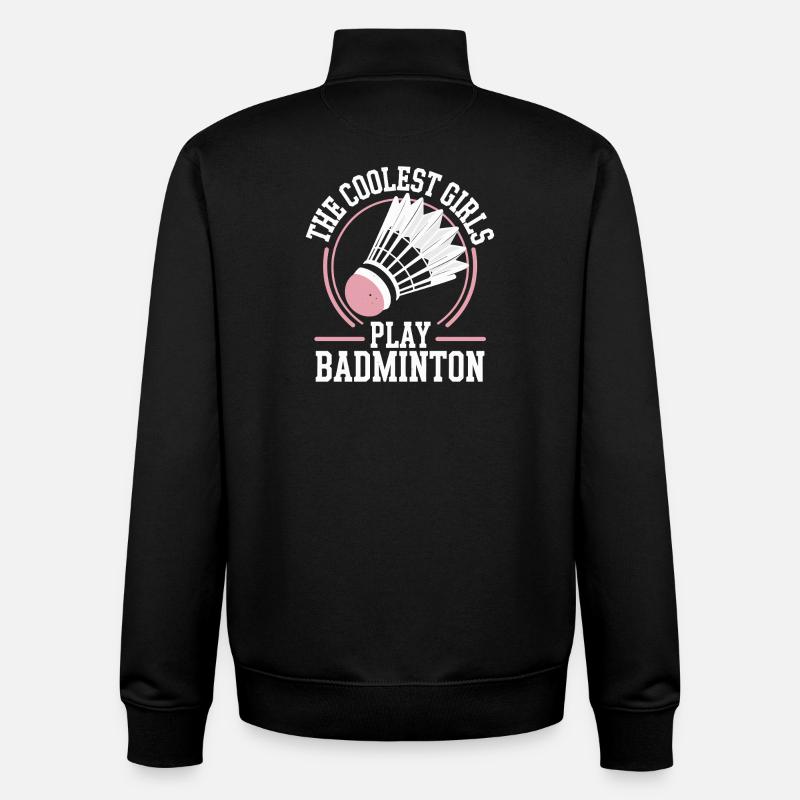 filles de badminton - Sweat zippé unisexe en coton bio Stanley/Stella - noir