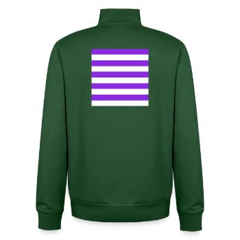 The Stripes - Unisex Organic Zip Sweatshirt by Stanley/Stella - bottle green - Back - AI Model Male 185 dark (185cm)