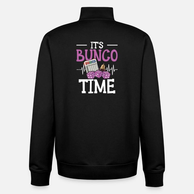 Bunco Players Play Bunco Gift - Unisex Organic Zip Sweatshirt by Stanley/Stella - black