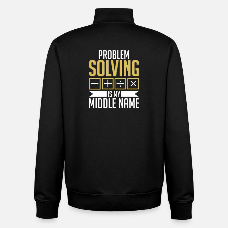 Mathe Mathelehrer Problem Solving My Middle Name - Unisex Organic Zip Sweatshirt von Stanley/Stella - Schwarz