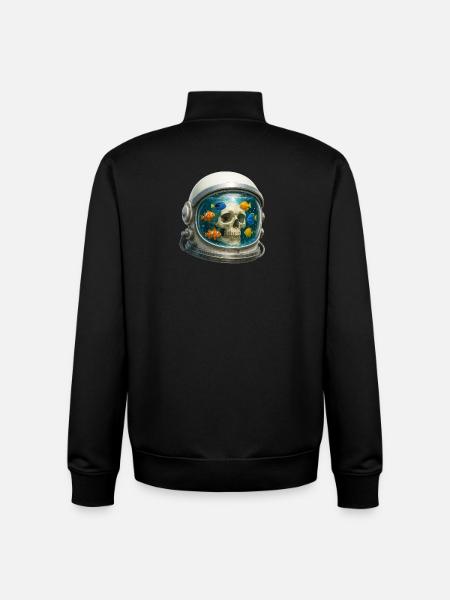 Astronautenhelm Aquarium Kunst mit Fischen - Unisex Organic Zip Sweatshirt von Stanley/Stella - Schwarz