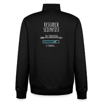 Research Scientist Geschenk Beruf Ausbildung - Unisex Organic Zip Sweatshirt von Stanley/Stella - Schwarz - Hinten - AI Model Male 185 light (185cm)