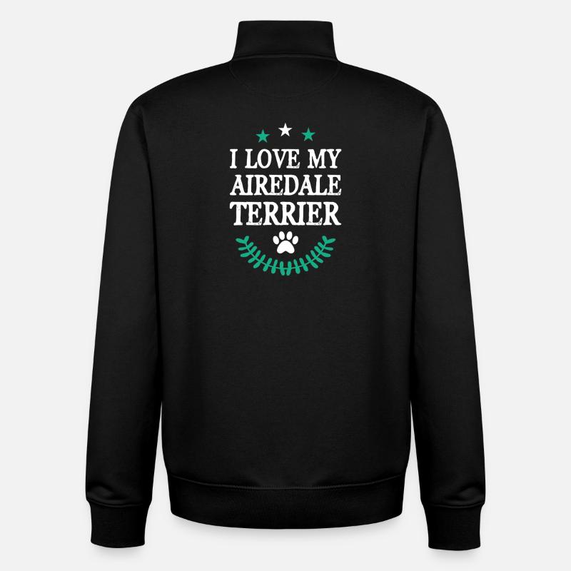 AIREDALE TERRIER - Unisex Organic Zip Sweatshirt von Stanley/Stella - Schwarz