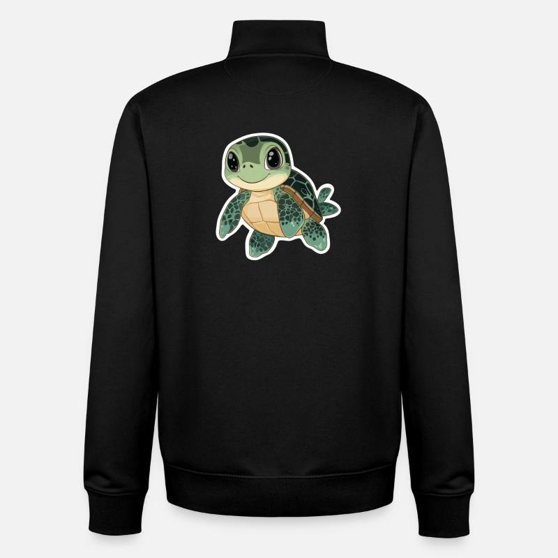 Schildkröte - Unisex Organic Zip Sweatshirt von Stanley/Stella - Schwarz
