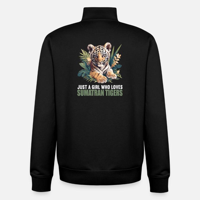 Sumatra-Tiger - Unisex Organic Zip Sweatshirt von Stanley/Stella - Schwarz