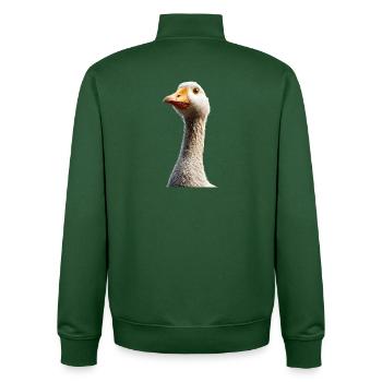 Oie mignon oie poussins Oie poussin canard petites oies - Sweat zippé unisexe en coton bio Stanley/Stella - vert bouteille - Dos - AI Model Male 185 dark (185cm)