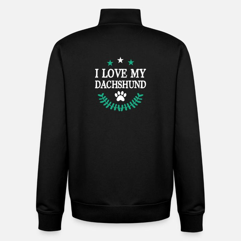 DACHSHUND - Unisex Organic Zip Sweatshirt von Stanley/Stella - Schwarz