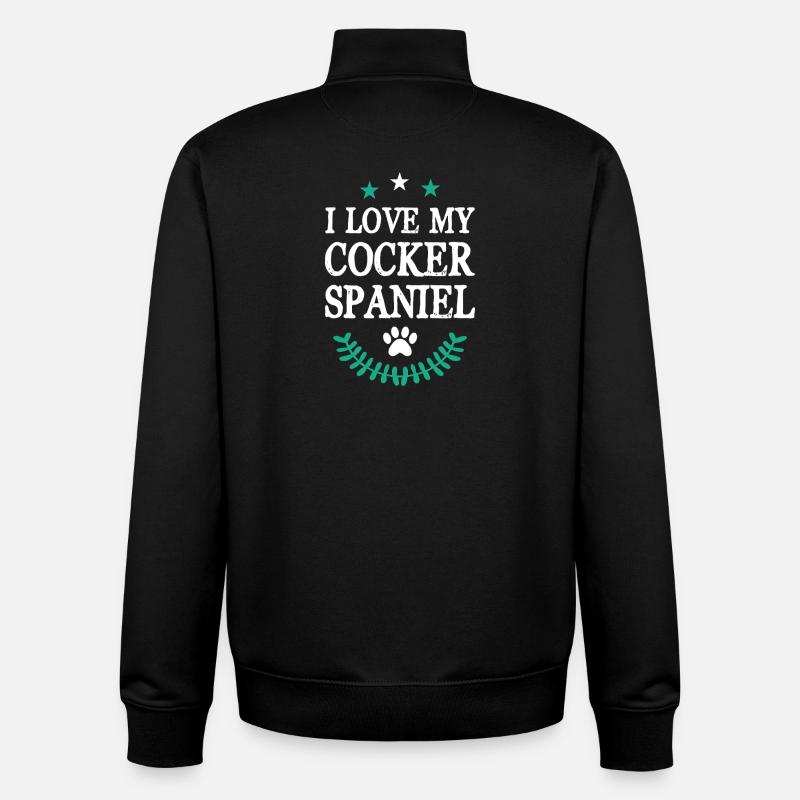 COCKER_SPANIEL - Unisex Organic Zip Sweatshirt von Stanley/Stella - Schwarz
