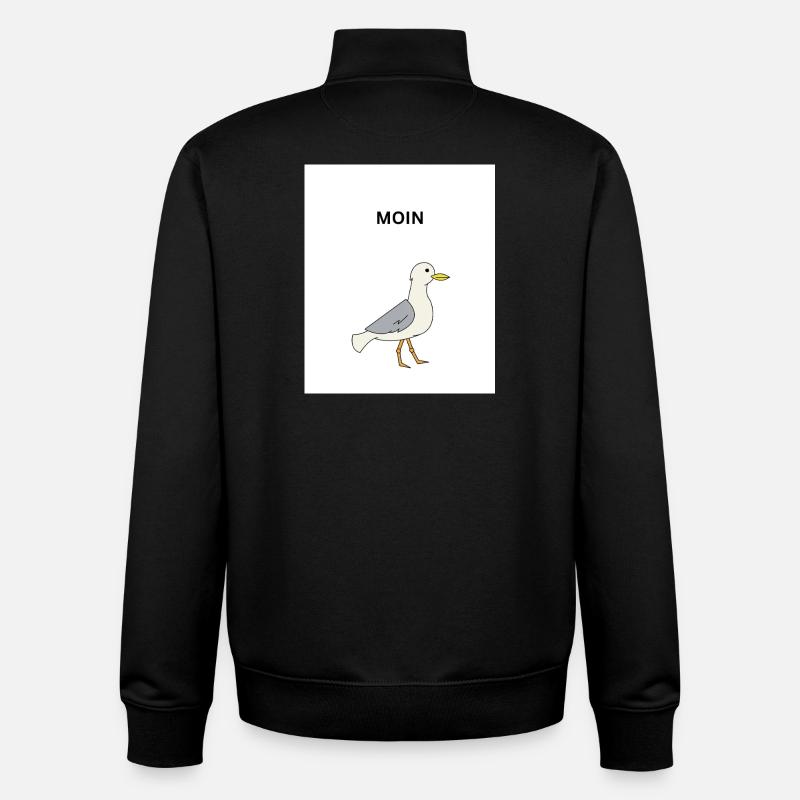 HELLO - Unisex Organic Zip Sweatshirt by Stanley/Stella - black