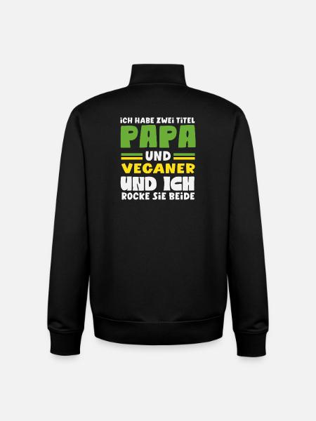 Attention I'm Vegan Funny Vegan Gift - Unisex Organic Zip Sweatshirt by Stanley/Stella - black