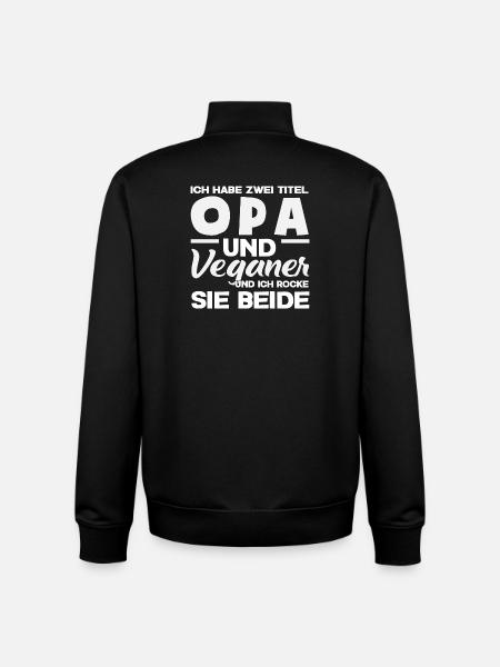 Attention I'm Vegan Funny Vegan Gift - Unisex Organic Zip Sweatshirt by Stanley/Stella - black