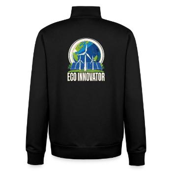 Environmentalist Renewable Energy Eco Innovator - Unisex Organic Zip Sweatshirt by Stanley/Stella - black - Back - AI Model Male 185 light (185cm)