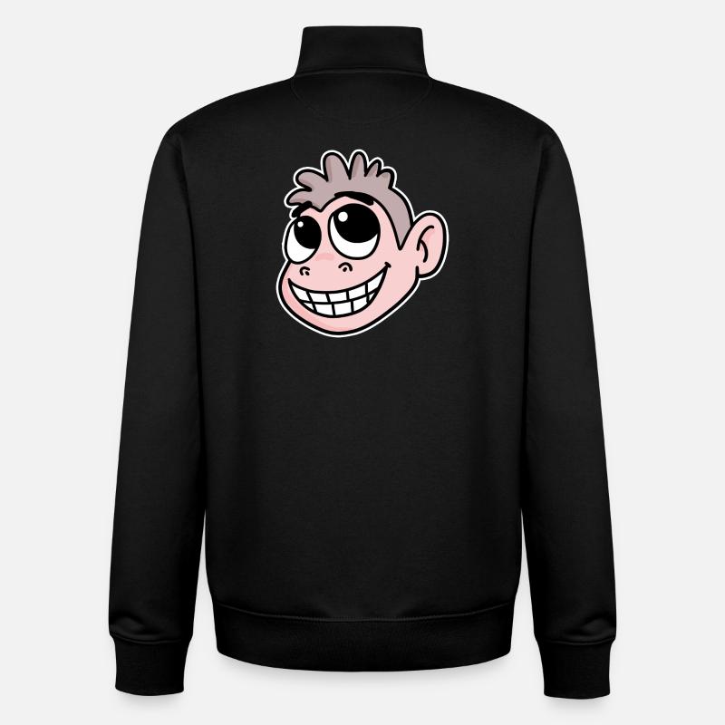 Funny Monkey Head - Unisex Organic Zip Sweatshirt by Stanley/Stella - black