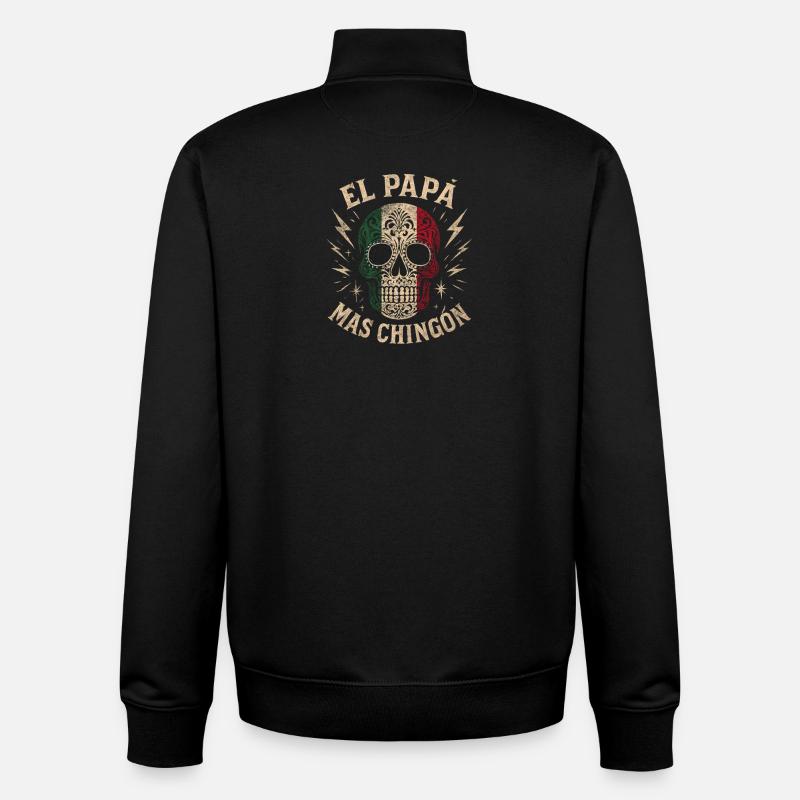 El Papa Mas Chingon - Unisex Organic Zip Sweatshirt von Stanley/Stella - Schwarz