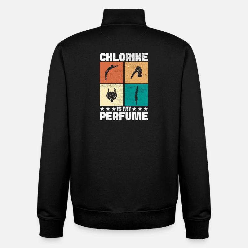 Kunstspringen Turmspringer Sprungbrett - Unisex Organic Zip Sweatshirt von Stanley/Stella - Schwarz
