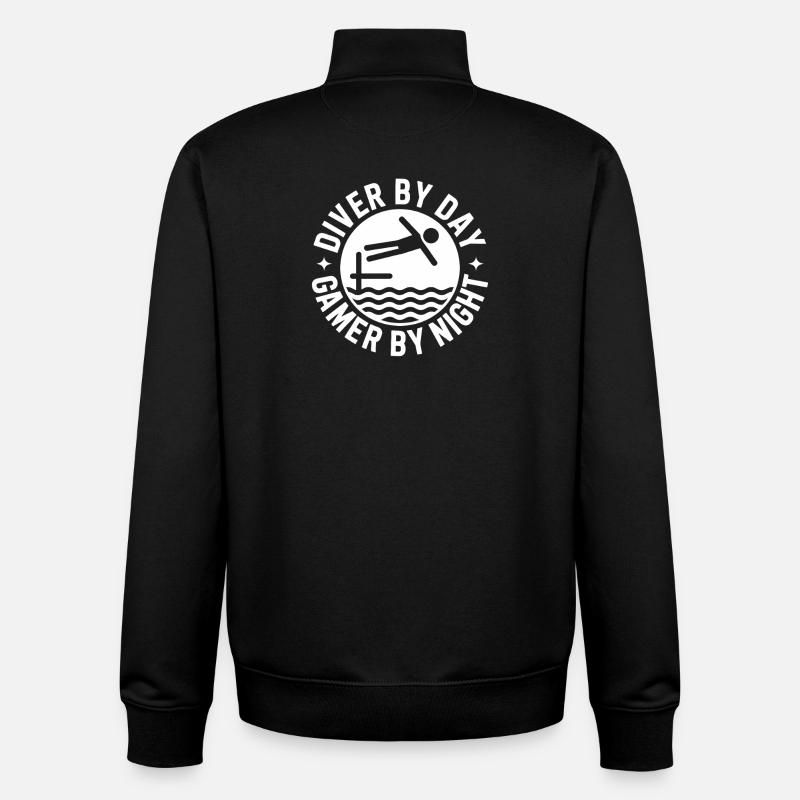 Kunstspringen Turmspringer Sprungbrett - Unisex Organic Zip Sweatshirt von Stanley/Stella - Schwarz