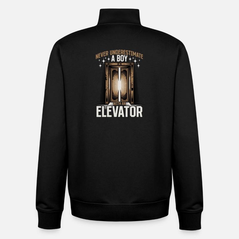 Elevator toddler & kids - Unisex Organic Zip Sweatshirt by Stanley/Stella - black