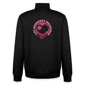 Courtier d’assurance Assurance vie Whisperer - Sweat zippé unisexe en coton bio Stanley/Stella - noir - Dos - AI Model Male 185 light (185cm)