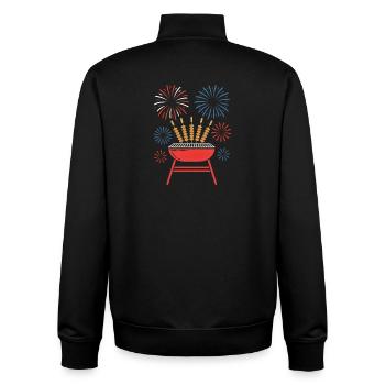  Pitmaster BBQ Skewers Independence Day 4th of - Unisex Organic Zip Sweatshirt von Stanley/Stella - Schwarz - Hinten - AI Model Male 185 light (185cm)