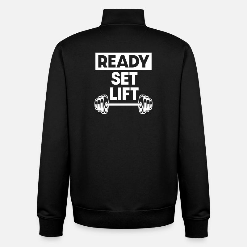 Ready Set Lift - Unisex Organic Zip Sweatshirt von Stanley/Stella - Schwarz