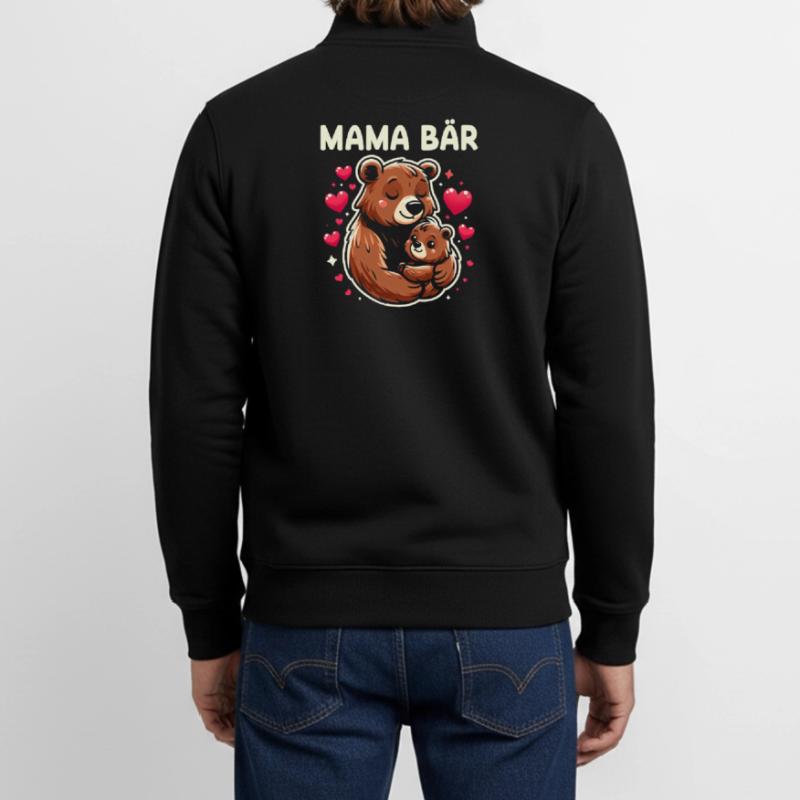 Mama Bär Muttertag Mutter Elternteil Mama Bear Unisex Organic Zip Sweatshirt von Stanley/Stella