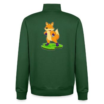 Fuchs Handball Player Handball - Sweat zippé unisexe en coton bio Stanley/Stella - vert bouteille - Dos - AI Model Male 185 dark (185cm)
