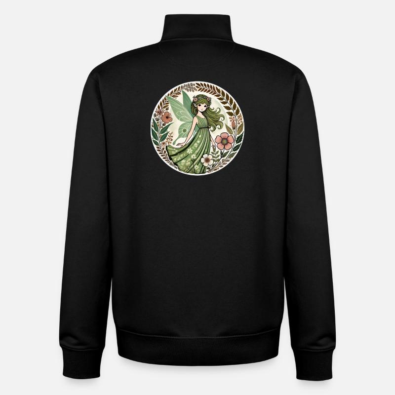 Verzauberte Waldfee Design - Unisex Organic Zip Sweatshirt von Stanley/Stella - Schwarz