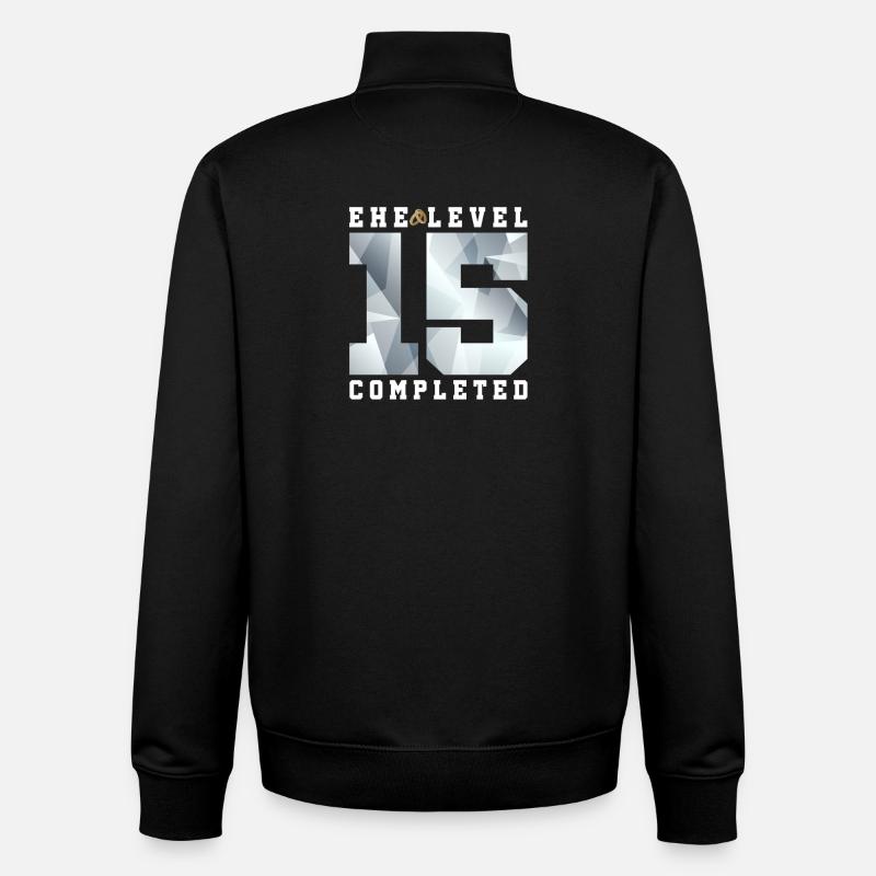 15e anniversaire de mariage - Sweat zippé unisexe en coton bio Stanley/Stella - noir