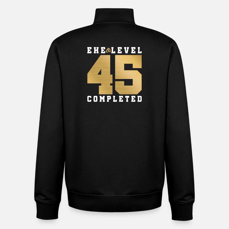 45e anniversaire de mariage - Sweat zippé unisexe en coton bio Stanley/Stella - noir