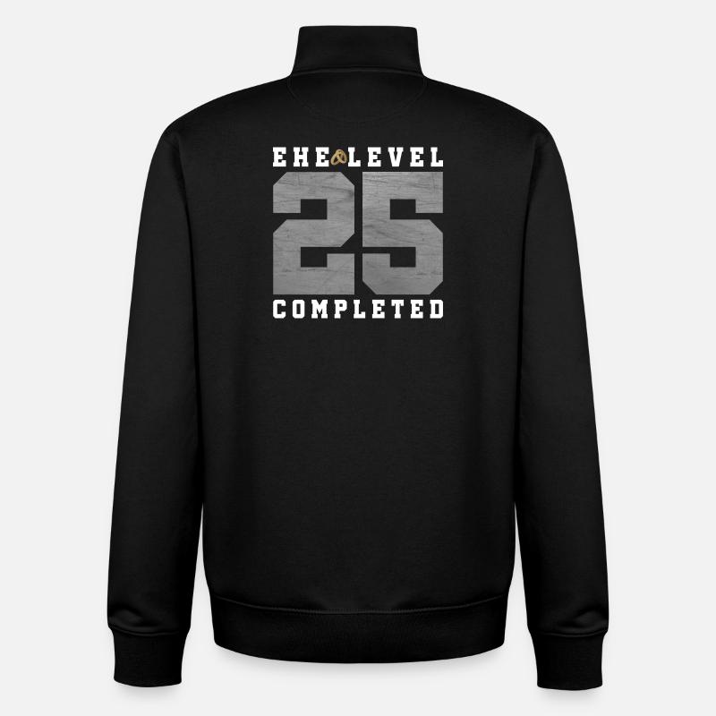 25e anniversaire de mariage - Sweat zippé unisexe en coton bio Stanley/Stella - noir