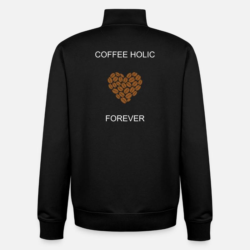 Coffee Holic Forever Engagierter Koffein-Enthusiast - Unisex Organic Zip Sweatshirt von Stanley/Stella - Schwarz