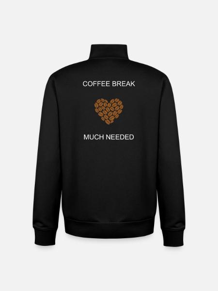 Kaffeepause Dringend benötigte tägliche Pause - Unisex Organic Zip Sweatshirt von Stanley/Stella - Schwarz
